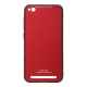 Накладка Xiaomi Redmi 5A пластиковая с резиновым бампером стеклянная красная