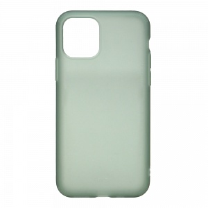 Накладка iPhone 11 Pro силиконовая матовая полупрозрачная зеленая
