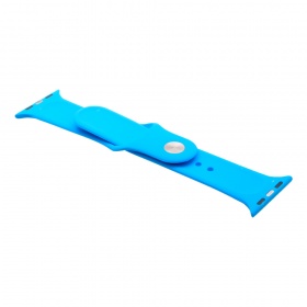 Браслет для Apple Watch 38/40 мм силиконовый голубой