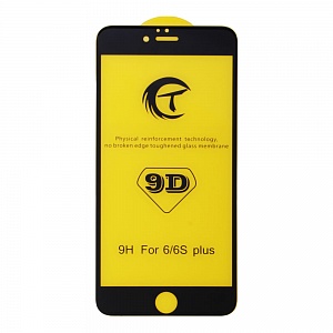 Закаленное стекло iPhone 6 Plus/6S Plus 2D черное 9H Premium Glass