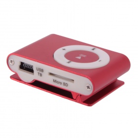 Плеер RK-304 красный microSD/прищепка