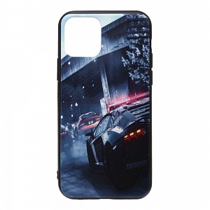 Накладка iPhone 11 Pro пластиковая с резиновым бампером Автомобили Enforges