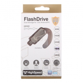 К.П. USB 64 Гб для iOs/Android/Mac, PC FlashDrive LXM L07 золото