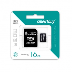 К.П. 16 Гб MicroSDHC SmartBuy сlass 10+SD ад