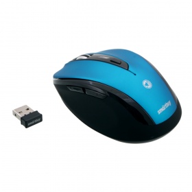 Мышь SmartBuy 612AG беспр, оптич, беззвучная, 1000-1600dpi синяя