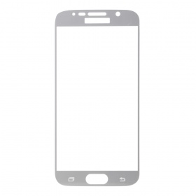 Закаленное стекло Samsung G920F/S6 2D серебро