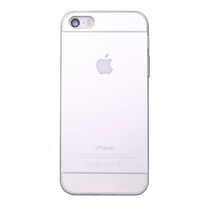 Накладка iPhone 5/5G/5S силиконовая зеркальная серебро