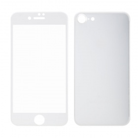 Закаленное стекло iPhone 7/8 двуст серебро
