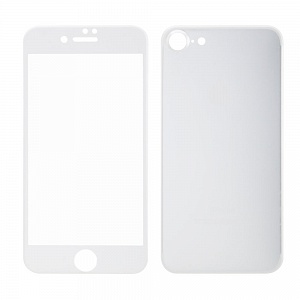 Закаленное стекло iPhone 7/8 двуст серебро