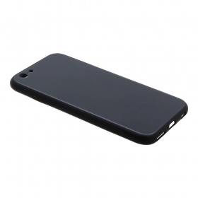 Накладка iPhone 6/6S пластиковая с резиновым бампером стеклянная темно-синяя