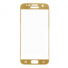 Закаленное стекло Samsung G930F/S7 2D золото в тех. пакете