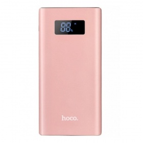 Накопитель энергии 10000mAh Hoco B22 с дисплеем и 2USB. розовое золото