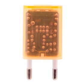СЗУ с 2 USB выходами 2,1A + 1A с подсветкой оранжевая