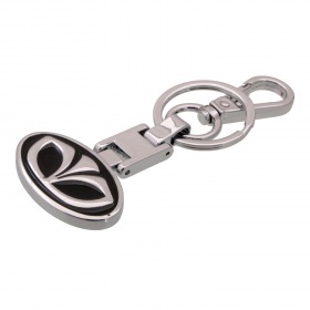 Брелок для ключей с кольцом и карабином хром Daewoo