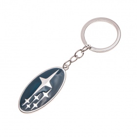 Брелок для ключей с кольцом хром Subaru