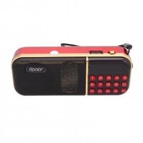 Стереоколонка apop S-168 USB, Micro SD, FM, AUX красная