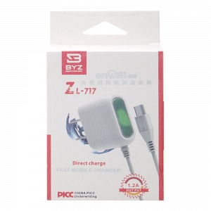СЗУ для Micro USB 1,2А BYZ ZL-717 белый