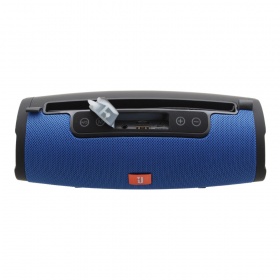 Стереоколонка Bluetooth CHARGE E16 USB, Micro SD, AUX, подставка для телефона, синяя