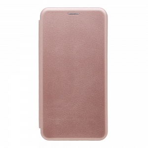 Книжка Samsung A70 2019/A705F розовое золото горизонтальная на магните