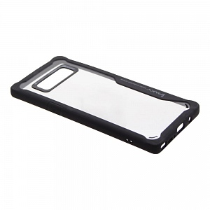 Накладка Samsung N950F/Note 8 пластиковая прозрачная с резиновым бампером iPaky черная