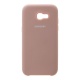 Накладка Samsung A5 2017/A520F Silicone Case прорезиненная бежево-розовая
