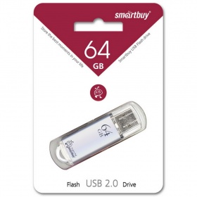 К.П. USB 64 Гб SmartBuy V-Cut серебро