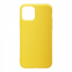 Накладка iPhone 11 Pro силиконовая непрозрачная желтая