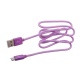 Кабель micro USB цветной круглый в блистере Safe фиолетовый
