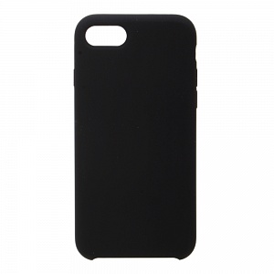 Накладка iPhone 7/8 Silicone Case прорезиненная черная