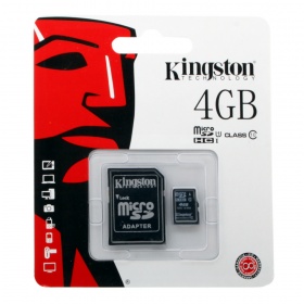 К.П. 4 Гб MicroSDHC Kingston class 10+SD адаптер
