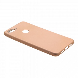 Накладка Xiaomi Mi 8 Lite силиконовая под тонкую кожу золото