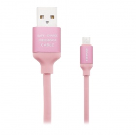 Кабель micro USB Awei CL-81 силиконовый розовый 1000 мм