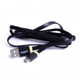 Кабель micro USB Awei CL-950 плоский черный 1000 мм