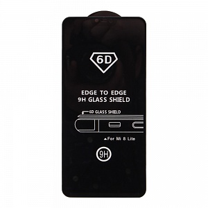 Закаленное стекло Xiaomi Mi 8 Lite 6D черное 9H Premium Glass