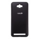 Накладка Asus Zenfone Max/ZC550KL резиновая под кожу с логотипом черная
