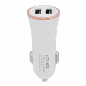 АЗУ с 2 USB 3,4А + кабель Lightning 8-pin LDNIO DL-AC 28 белый