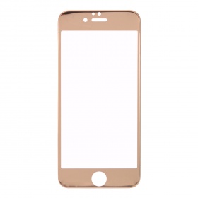 Закаленное стекло iPhone 6/6S 3D золото хром