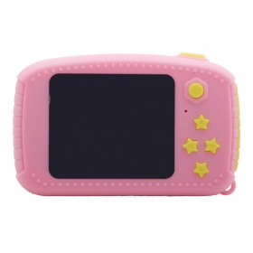 Детская цифровая камера GSMIN Fun Camera с играми розовая