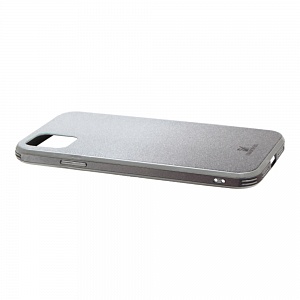 Накладка iPhone 11 Pro Max пластиковая блестящая Омбре Swarovski бело-черная