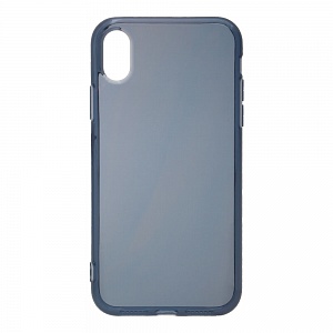 Накладка iPhone XR Silicone Case силиконовая прозрачная синяя