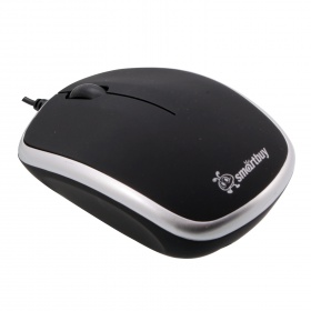 Мышь SmartBuy 313 оптическая, 1000 dpi черная-серебро 