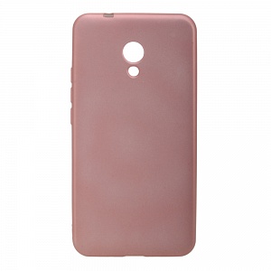 Накладка Meizu M5s силиконовая под тонкую кожу розовое золото