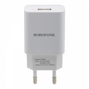 СЗУ с USB выходом 2,1A Borofone BA20A белая
