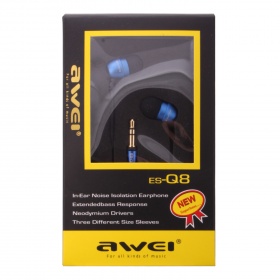 Наушники Awei Q8 вакуумные синие