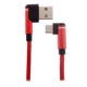 Кабель micro USB Iron Selection Premium с угловым штекером красный 1000 мм
