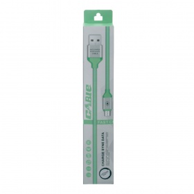 Кабель micro USB Fast силиконовый зеленый 1500 мм