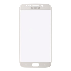 Закаленное стекло Samsung G925F/S6 Edge закругленное белое ОРИГИНАЛ