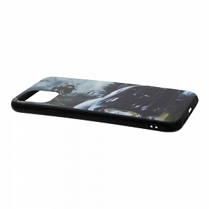Накладка iPhone 11 Pro  пластиковая с резиновым бампером Авто и вертолет