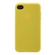 Накладка iPhone 4/4S силиконовая непрозрачная матовая желтая