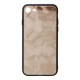 Накладка iPhone 7/8 пластиковая с резиновым бампером стеклянная Геометрическая абстракция золото